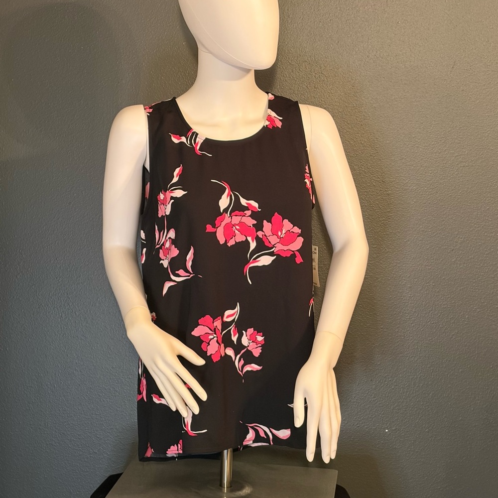 Halogen Vibrant Floral Sleeveless Top NWT Sz XSmall